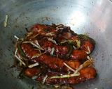 A picture of step 9 of Manchurian frankie roll.