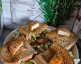 Une image de l'étape 4 de Salade 🥗 de pâtes aux toasts de chèvre chaud.