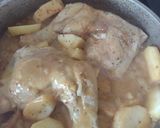 Foto del paso 7 de la receta: Pollo a la mostaza con papas en sartén