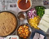 A picture of step 7 of No Yeast Pizza (Party style).