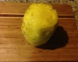 A picture of step 2 of Homemade Mango Pineapple Ice Cream.