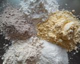 A picture of step 1 of Arrowroot mix thalipeeth with white butter.