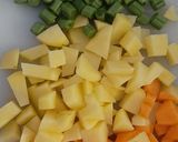A picture of step 1 of Russian salad.