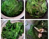 A picture of step 1 of Sarson ka Saag and makki ki Roti.