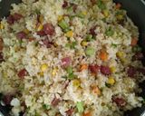 Hình bước làm 3 của món Cơm chiên Dương Châu