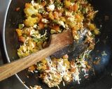 A picture of step 3 of Moong dal stuffed chilla/Crispy warp.