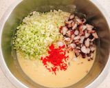 Hình bước làm 3 của món Okonomiyaki(Bánh Xèo Nhật Bản)