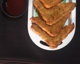A picture of step 4 of Bread pkode.
