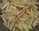 A picture of step 1 of Banana Stem Dalcha.