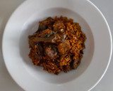 Foto del paso 10 de la receta: Arroz seco de butifarra de setas y alcachofas