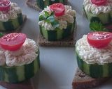 Pas rețetă Gustare cu castravete cremă de brânză și toast 3 fotografie