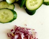 A picture of step 1 of Sweet & Spicy Cucumber spring recipe 💜#Kitchenwordsearch.