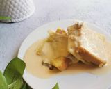 Gambar langkah 5 resipi Puding roti custart.