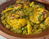 A picture of step 15 of Moroccan Chicken Tagine with Green Olives.