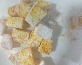 A picture of step 1 of Paneer chilli.