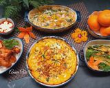 Hình bước làm 6 của món Cơm nhà với sắc hoa vàng cam