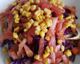 Foto del paso 4 de la receta: Ensalada de lombarda, tomate, calabacín con vinagreta de mostaza