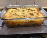 Une image de l'étape 6 de Gratin de polenta, champignons, bœuf, poivrons et emmental façon hachis Parmentier.