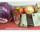 Foto del paso 1 de la receta Lombarda con manzana, pasas y piñones