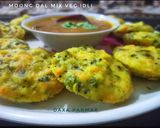 A picture of step 7 of Moong Dal Mix Veg Idli.