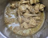 A picture of step 4 of Chicken Afghani pulao 😋.