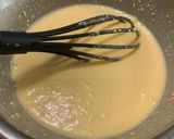 A picture of step 1 of Basque cheesecake.
