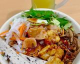 Hình bước làm 1 của món Bún nấm trộn tempeh