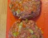 A picture of step 3 of Leek and blushed tomato quarterpounder.