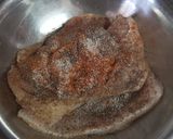 A picture of step 2 of Chicken Al kiev.