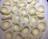 A picture of step 2 of Easter Ranch Style Deviled Eggs 🐣.