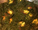 A picture of step 8 of Palak Paneer.