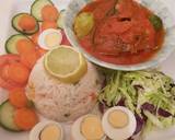 White basmati rice and fresh tilapia fish stew and salad recipe step 5 photo