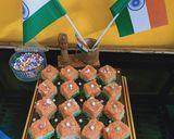 तिरगां कोकोनट बर्फी (Tiranga Coconut Barfi recipe in Hindi) रेसिपी चरण 4 फोटो