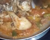 A picture of step 8 of Chicken Shinwari Karahi with cream.