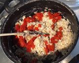 Une image de l'étape 8 de Couronne de céréales à la ricotta,poivrons rouges grillés et pancetta corse.