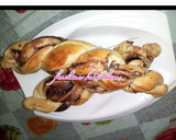 A picture of step 4 of Twisted Nutella bread.