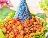 Foto langkah ke 4 dari resep Nasi uduk bunga telang.