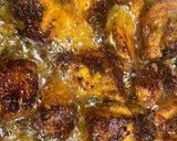 A picture of step 3 of Kerala style chicken fry.