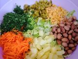 سالاد لوبیا چیتی
