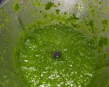 A picture of step 1 of Palak paneer.