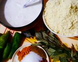 A picture of step 1 of Panjabi kadhi.