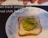 A picture of step 2 of Avacado on toast.