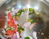 A picture of step 4 of Maharashtrian Lunch Thali of Bhakri, Vangyache Bharit, Phodniche Varan, Gul aani Tup.