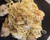 Foto del paso 10 de la receta Espaguetis con Almejas y Gambones en Salsa Verde