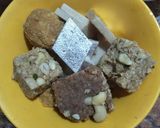 A picture of step 1 of Leftover Mithai Cake.