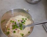 A picture of step 1 of Veg Chilla.