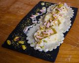 Foto del passaggio 5 della ricetta Tortelloni al pistacchio ripieni di mousse di mortadella