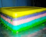 Foto langkah ke 7 dari resep Rainbow cake kukus Ekonomis.