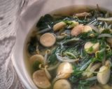 A picture of step 6 of Spinach Beansprout and Sausage Soup.
