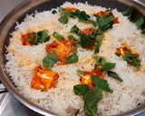 A picture of step 9 of Paneer tikka biryani.